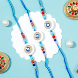 Pack Of 3 Rhinestone Evil Eye Marble Rakhi