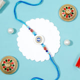 Rhinestone Evil Eye Marble Rakhi