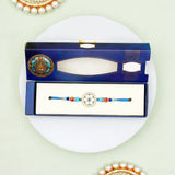Pack Of 2 Rhinestone Evil Eye Floral Rakhi