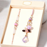 Lavender Blossom Bhaiya Bhabhi Rakhi Set