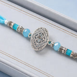 Royal Blue & Silver Rakhi For Brother