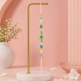 Traditional Green Stone Rakhi With Gems For Brother