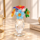 Rainbow Blossom Crystal Vase