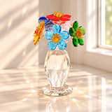 Rainbow Blossom Crystal Vase