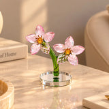 Blush Pink Petal Pair Crystal Sculpture