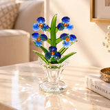 Midnight Bloom Crystal Flower Pot
