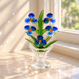 Midnight Bloom Crystal Flower Pot
