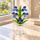 Midnight Bloom Crystal Flower Pot