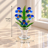 Midnight Bloom Crystal Flower Pot