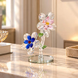 Sapphire & Blush Crystal Blossoms