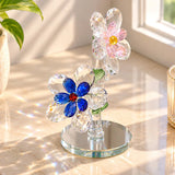 Sapphire & Blush Crystal Blossoms