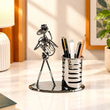 Tuba Player Metal Showpiece with Pen Stand