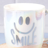 Smile Wavy Text Iridescent Ceramic Mug