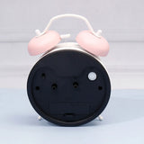 Pink Twin Bell Alarm Clock with Geometric Dial