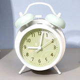 Green Twin Bell Alarm Clock with Geometric Dial