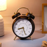 Black & Gold Twin Bell Alarm Clock
