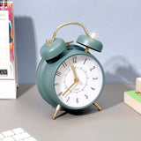 Teal & Gold Twin Bell Alarm Clock