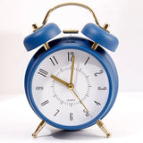 Blue & Gold Twin Bell Alarm Clock