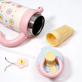 Floral Print Sipper Tumbler with Handle