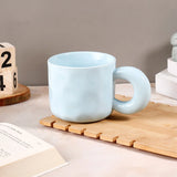 Cherry Charm Pastel Blue Ceramic Mug