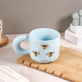 Bee Charm Pastel Blue Ceramic Mug