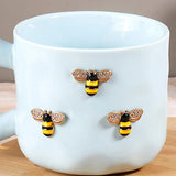 Bee Charm Pastel Blue Ceramic Mug