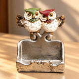 Owl Couple Polyresin Showpiece