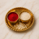 Pearl And Stone Rakhi With Kaju Katli