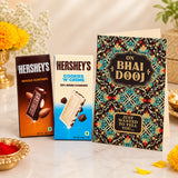 Bhai Dooj Greeting Card with Hershey's Whole Almonds & Cookies 'N' Creme Chocolates