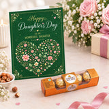 "Graceful Wishes" Personalized Daughter's Day Card with Ferrero Rocher