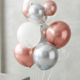 Rose Gold & Silver Balloon Stand Bouquet