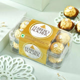 Splendid Rudraksha Rakhi with Ferrero Rocher