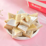 Blessed Designer Rakhi with Kaju Katli Sweet