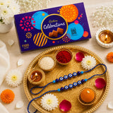 Set of 2 Feng Shui Evil Eye Rakhi with Cadbury Chocolates | Protective Rakhi Gift