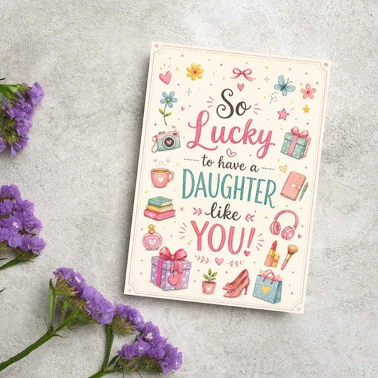 "Lucky Wishes" Personalized Daughter's Day Card with Ferrero Rocher