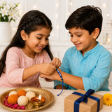Set of 2 Feng Shui Evil Eye Rakhi with Cadbury Chocolates | Protective Rakhi Gift