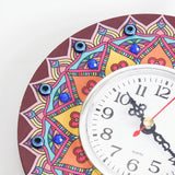 Handpainted Mandala Wall Hanging Clock