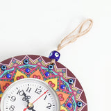 Handpainted Mandala Wall Hanging Clock