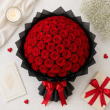 50 Red Roses Grand Crimson Bouquet - Luxurious Anniversary & Valentine's Day Gift