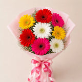 8 Rainbow Gerbera Mixed Bouquet