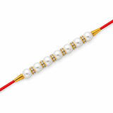 Set of 3 Ethnic Pearl Rakhi with Cadbury Temptations Chocolate | Rakhi Gift Combo