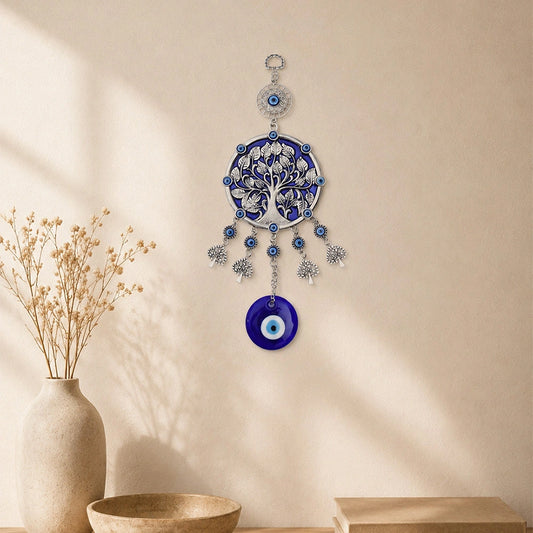 Floral Tassel Charm Evil Eye Wall Hanging