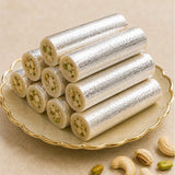 Set of 3 Rudraksha Rakhi with Kaju Roll & Dairy Milk Chocolates | Rakhi Combo Pack