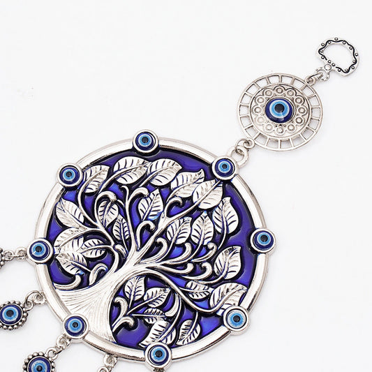 Floral Tassel Charm Evil Eye Wall Hanging