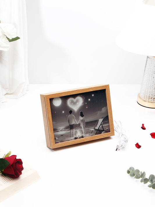 Moonlight Memories LED Wooden Shadow Box Frame
