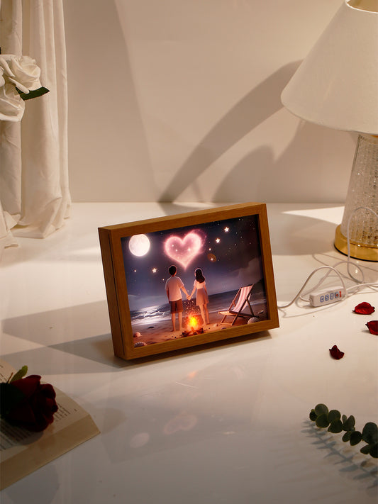 Moonlight Memories LED Wooden Shadow Box Frame