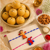Chota Bheem & Spiderman Kids Rakhi with Besan Laddoo & Almonds | Fun Rakhi Gift