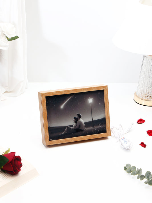 Enchanted Moments LED Wooden Shadow Box Frame