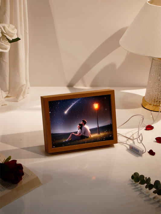 Enchanted Moments LED Wooden Shadow Box Frame