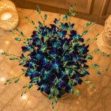 10 Blue Orchids Fish Bowl Arrangement